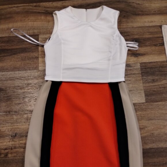 Calvin Kline Colorblock Pencil Dress Dress Size 6 - NWT - RN 54613 - Picture 5 of 9